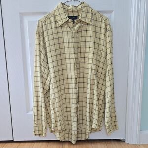Brooks Brothers Yellow Check Men's Shirt